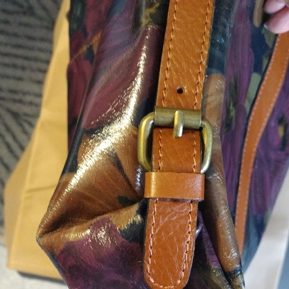 Patricia Nash Blue and Purple Floral Tote